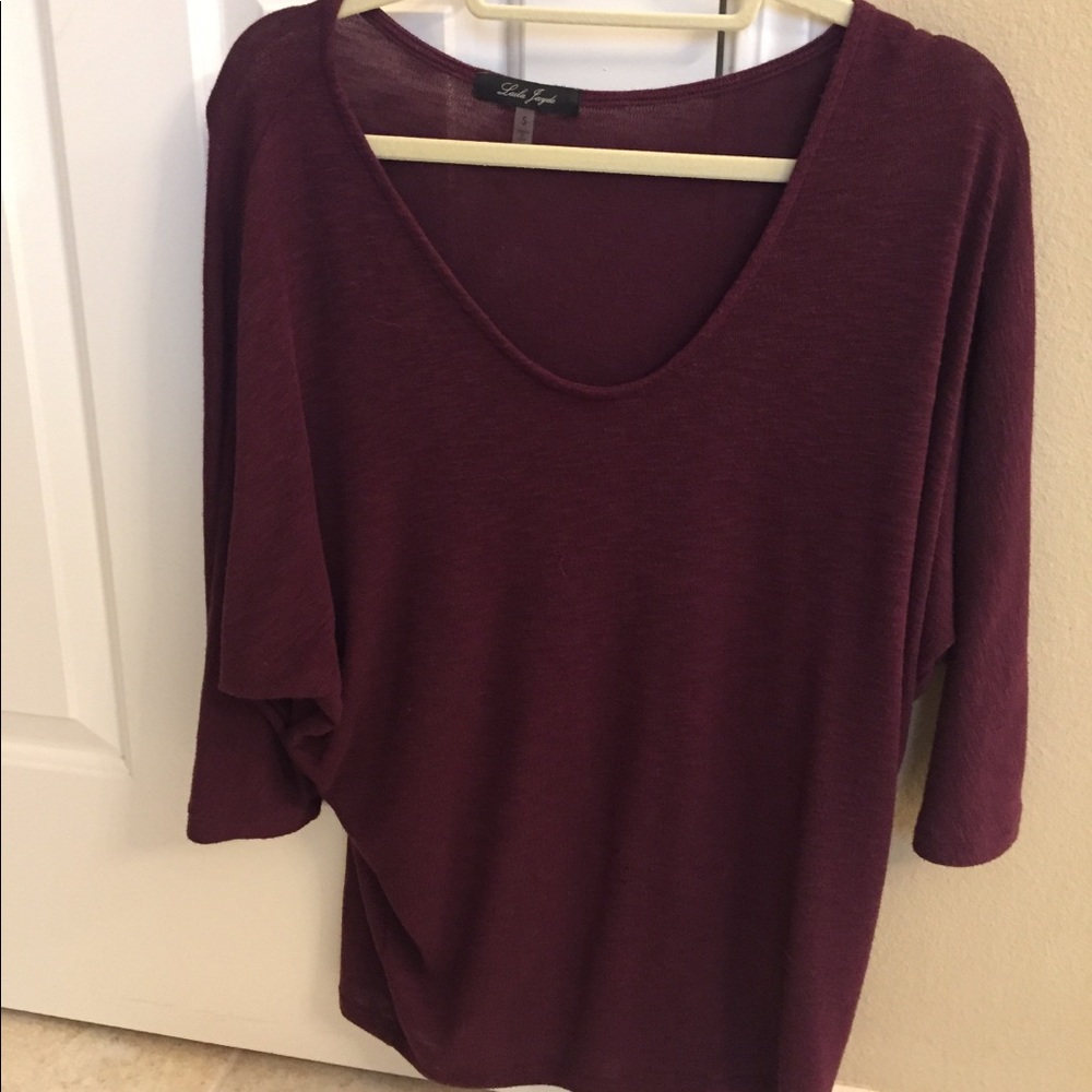 Maroon Dolman-sleeve sweater size Small